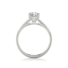 Round Hidden Halo Diamond Engagement Ring Setting