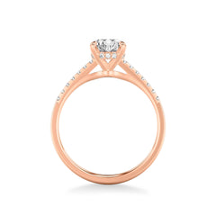Round Hidden Halo Diamond Engagement Ring Setting
