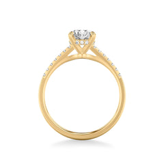 Round Hidden Halo Diamond Engagement Ring Setting
