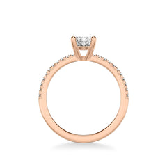 Oval Halfway Pave Diamond Engagement Ring Setting