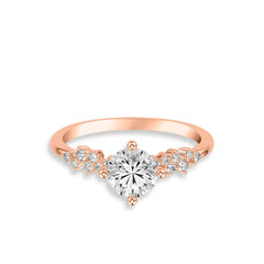 Round Cluster Diamond Engagement Ring Setting
