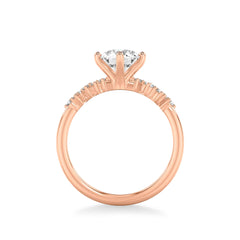 Round Cluster Diamond Engagement Ring Setting