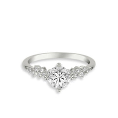 Round Cluster Diamond Engagement Ring Setting