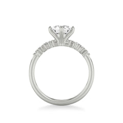 Round Cluster Diamond Engagement Ring Setting