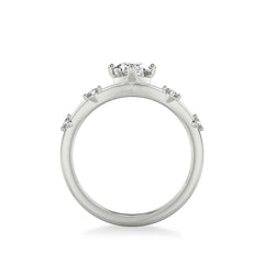 Curved Pear Engagement Ring Setting