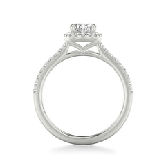 Classic Oval Halo Diamond Engagement Ring Setting