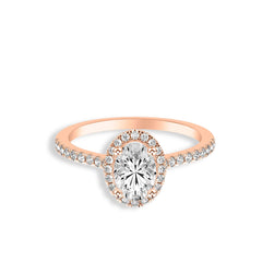 Classic Oval Halo Diamond Engagement Ring Setting