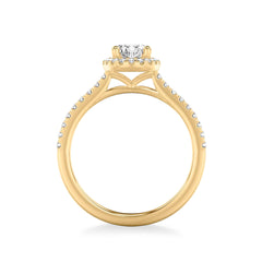 Classic Oval Halo Diamond Engagement Ring Setting
