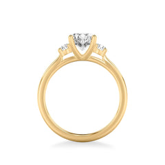 Three Stone Oval Diamond Engagement Ring Setting