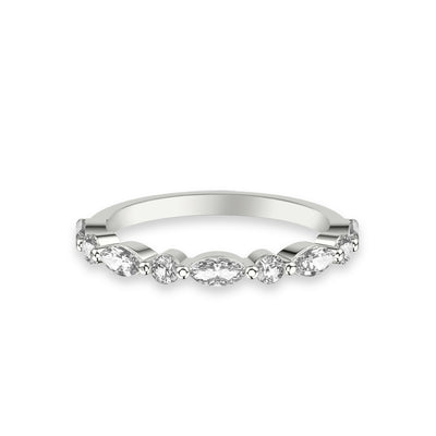 Round and Marquise Alternating Diamond Band - Private Label product