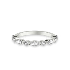 Round and Marquise Alternating Diamond Band