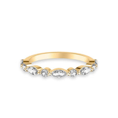 Round and Marquise Alternating Diamond Band