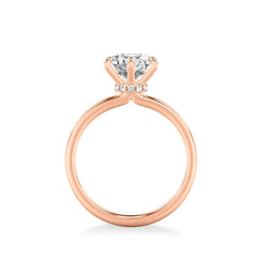 Round Solitaire Six Prong Engagement Ring Setting