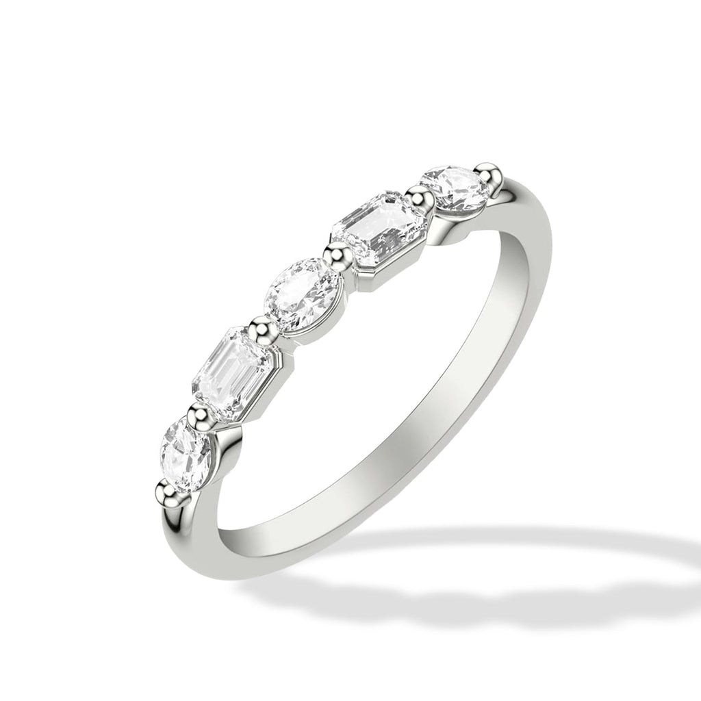 Round and Marquise Alternating Diamond Band