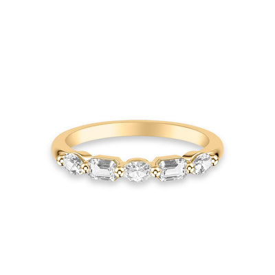Round and Marquise Alternating Diamond Band - Private Label product