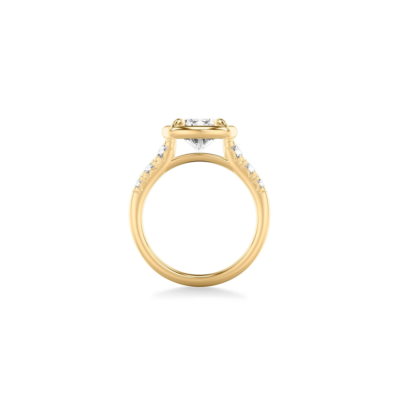 Round Heirloom Pave Engagement Ring Setting
