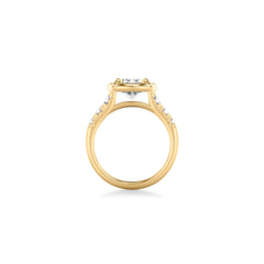 Round Heirloom Pave Engagement Ring Setting