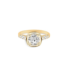 Round Heirloom Pave Engagement Ring Setting