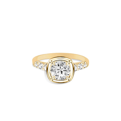 Round Heirloom Pave Engagement Ring Setting - Private Label product
