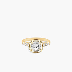 Round Heirloom Pave Engagement Ring Setting