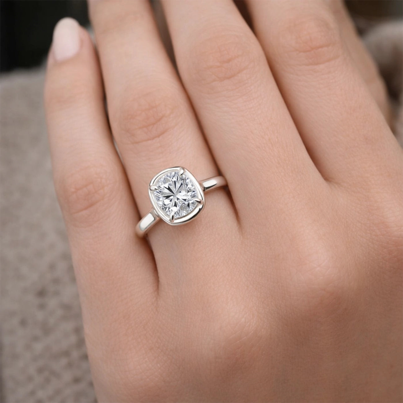 Cushion Cut Heirloom Engagement Ring Setting