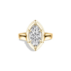 Marquise Prong Bezel Set Heirloom Ring
