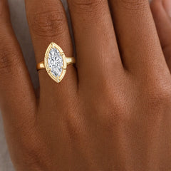 Marquise Prong Bezel Set Heirloom Ring