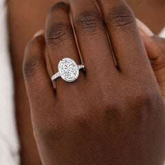 Oval Heirloom Pave Engagement Ring Setting