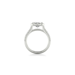 Oval Heirloom Pave Engagement Ring Setting