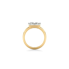 East-West Six Prong Bezel Set Heirloom Ring