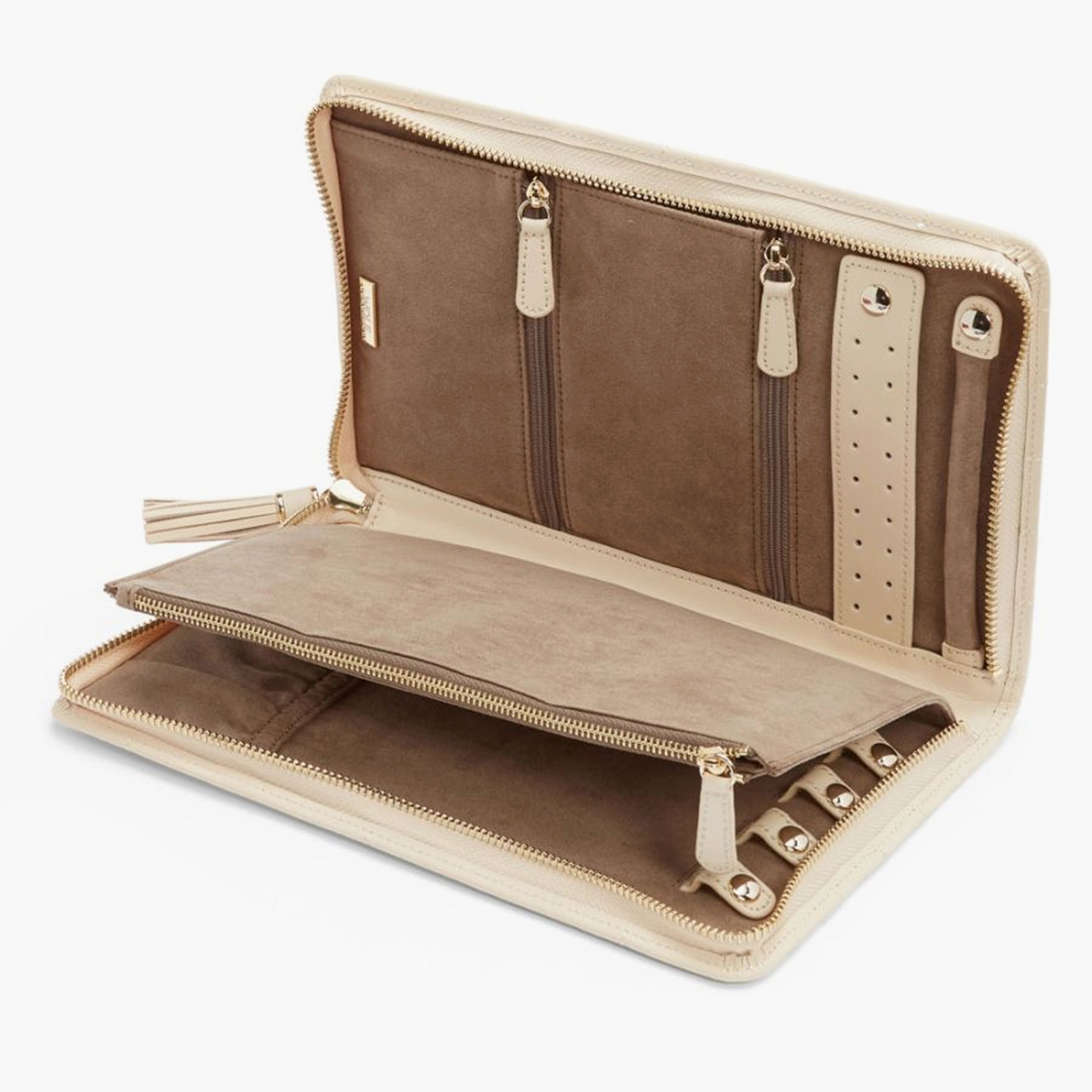 Wolf Caroline Large Jewelry Portfolio in Ivory