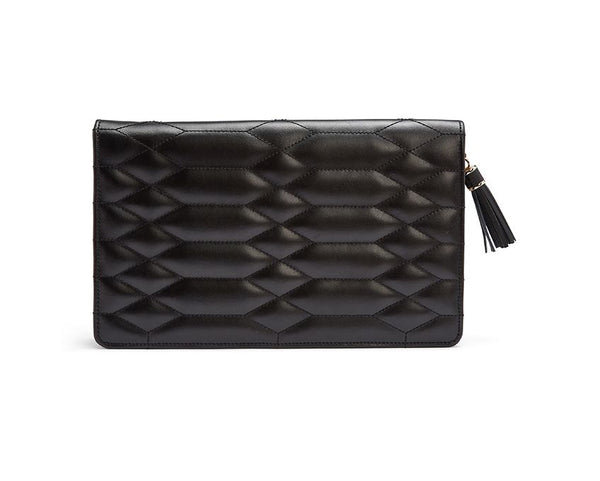 Wolf Caroline Large Jewelry Portfolio in Black Leather