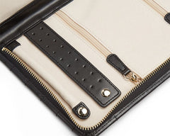 Wolf Caroline Large Jewelry Portfolio in Black Leather