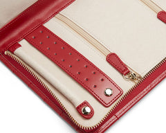 Wolf Caroline Large Jewelry Portfolio in Red Leather