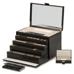 Wolf Caroline Black Extra Large Jewelry Case