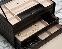 Wolf Caroline Black Extra Large Jewelry Case