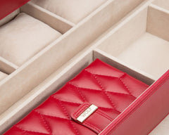Wolf Caroline Red Extra Large Jewelry Case