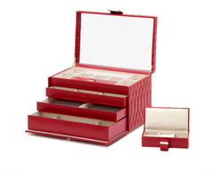 Wolf Caroline Red Large Jewelry Case