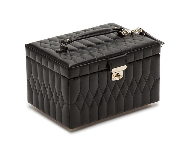 Wolf Caroline Black Medium Jewelry Case