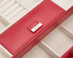 Wolf Caroline Red Medium Jewelry Case