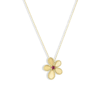 Roberto Coin Jasmine Flower Rubellite Pendant Necklace - Roberto Coin product