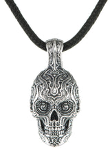 William Henry Renegade Sterling Silver Skull Necklace
