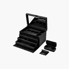WOLF Lauren Large Black Jewelry Box