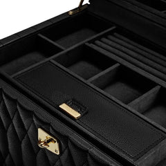 WOLF Lauren Large Black Jewelry Box