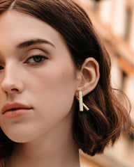 Roberto Coin Domino Collection 18K Yellow Gold Earrings with Diamonds