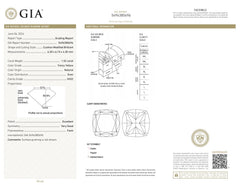 Fancy Yellow Cushion Diamond Stud Earrings in 18K Yellow Gold, 3.05ctw
