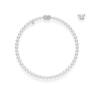 Mikimoto Ginza Akoya Pearl White Gold Box Set Necklace & Earring Set - Mikimoto product