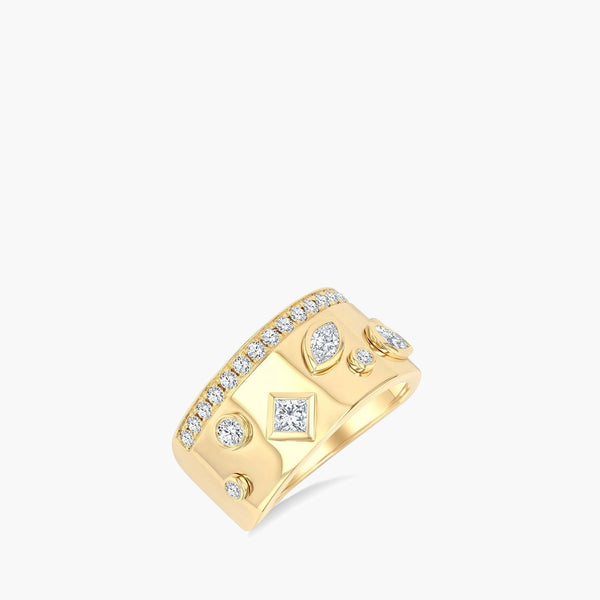 Mixed Shape Diamond Pavé Band
