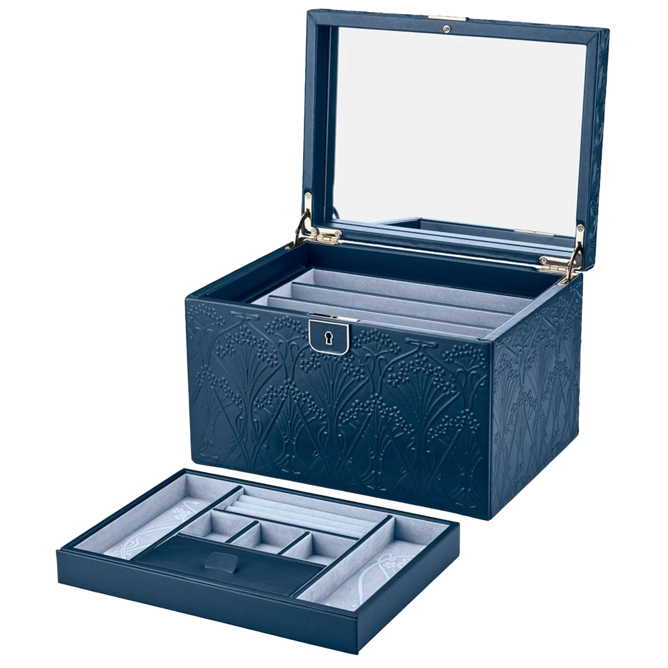 WOLF X LIBERTY All Over Ianthe Large Jewelry Box in Navy