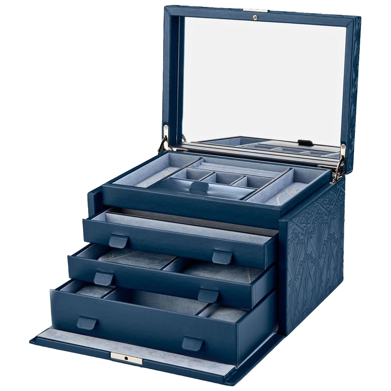 WOLF X LIBERTY All Over Ianthe Large Jewelry Box in Navy
